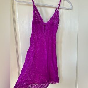 Fuchsia chemise lace lingerie small
